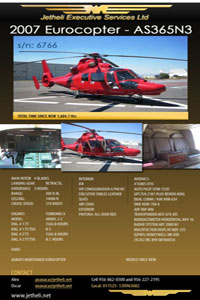 2007 Eurocopter AS365N3 by Jetheli Executive Service on Plane Fax Broadcast